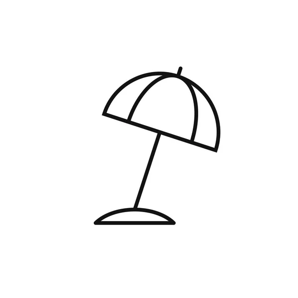 Strand Paraplu Pictogram Achtergrond — Stockvector
