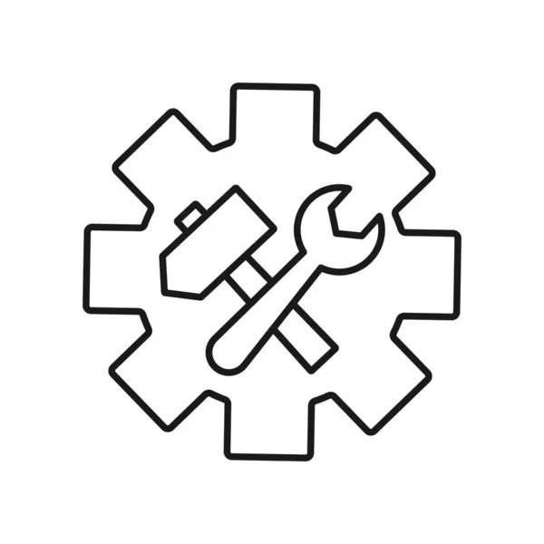 Symbol Für Technische Unterstützung Auf Weißem Hintergrund — Stockvektor