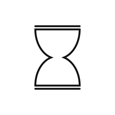 Web için kum saati düz tasarım simgesi