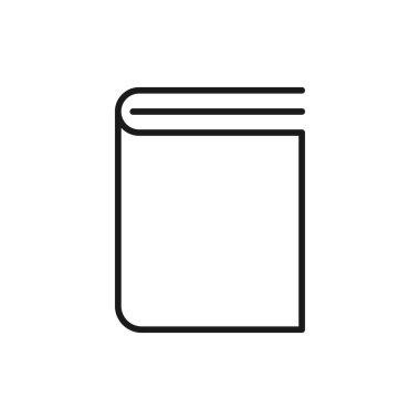 Vektör kitabı simgesi, basit düz tasarım. Logo. Resim Grafiği.