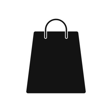 Alışveriş poşeti ile ilgili çizgi simgesi. Kağıt pazarı çanta doğrusal simgesi.