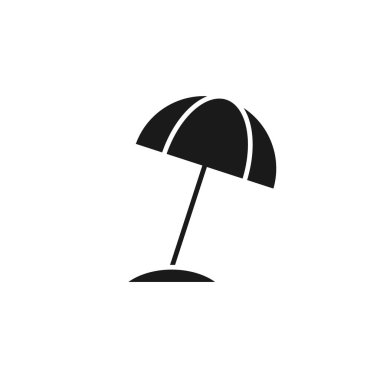 Arkaplanda plaj şemsiyesi simgesi