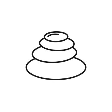 Spa taşları çizgisi simgesi. Banyo tabelası.