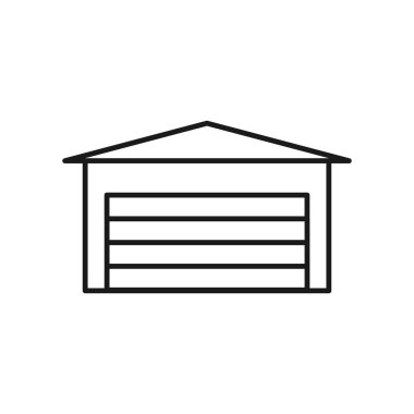 Garaj simgesi. Park ikonu. Depolama evi simgesi.