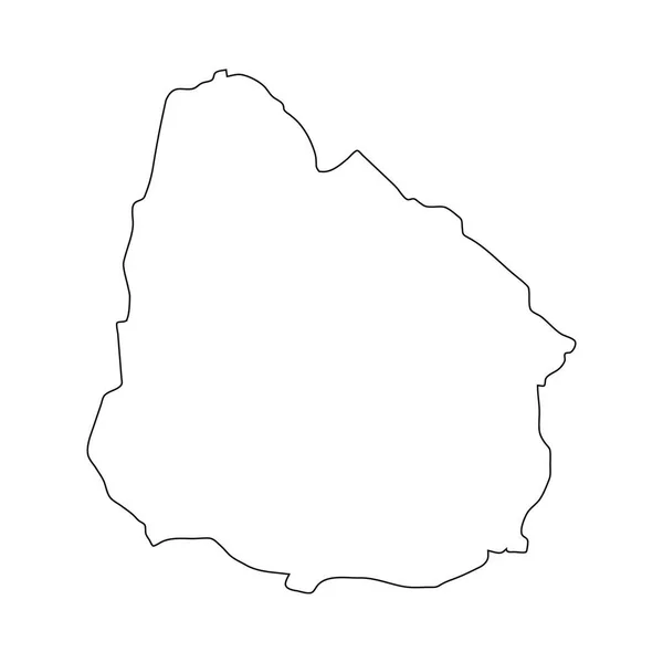 Beyaz arkaplanda Uruguay haritası