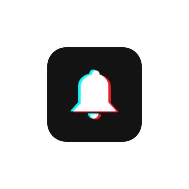 Zil düğmesi simgesi, sosyal medya modern tasarım düğmesi