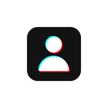 Kullanıcı düğmesi simgesi, sosyal medya modern tasarım düğmesi