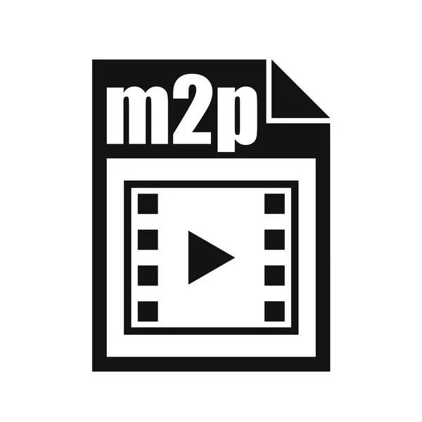 Icône Fichier M2P Style Conception Plate — Image vectorielle