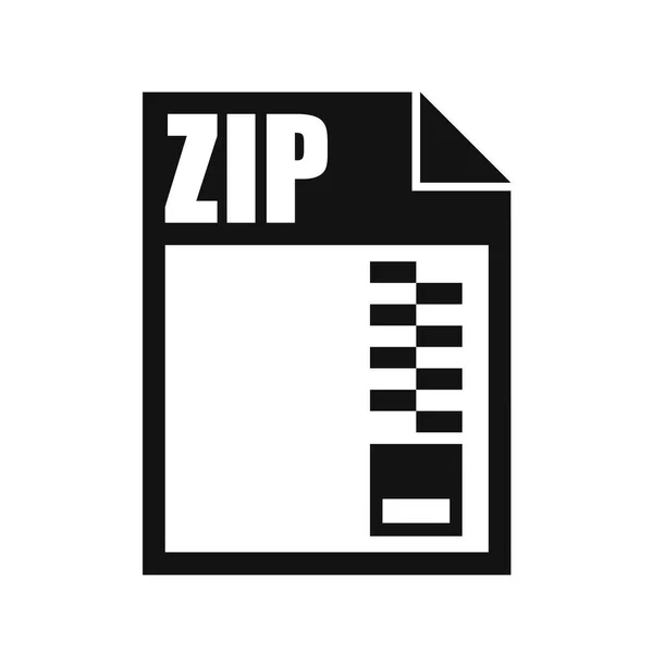 Zip Dateisymbol Flaches Design — Stockvektor