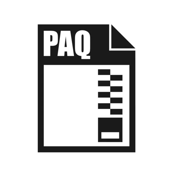 Paq Dateisymbol Flacher Design Stil — Stockvektor