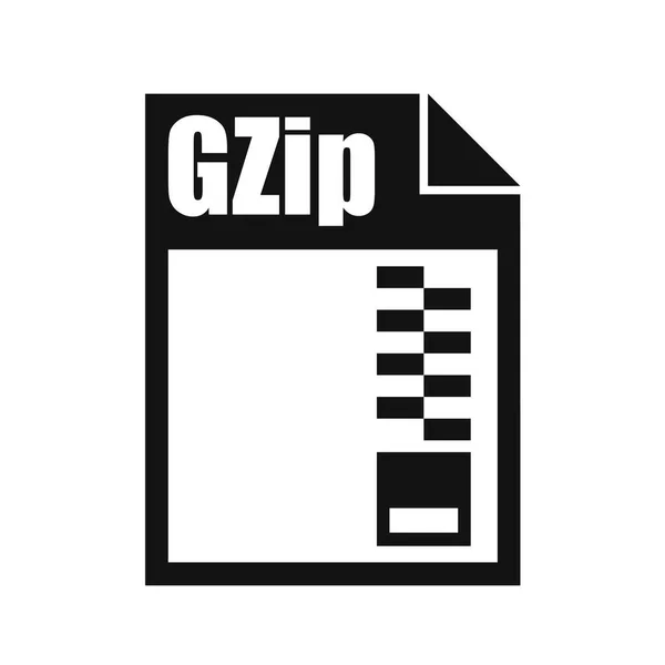 Icono Archivo Gzip Estilo Diseño Plano — Vector de stock