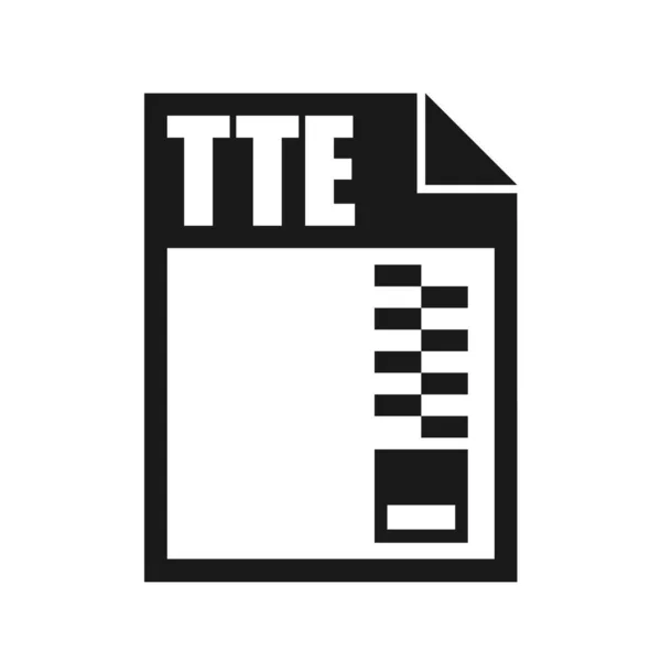 Εικονίδιο Διάνυσμα Αρχείων Tte Επίπεδο Στυλ Σχεδίασης — Διανυσματικό Αρχείο