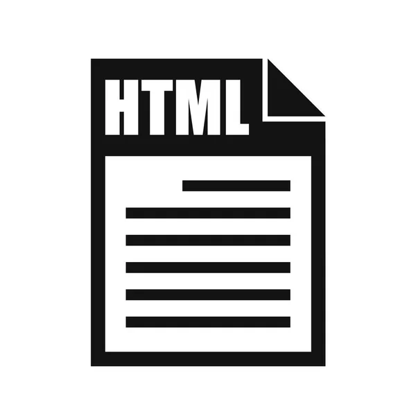 Htmlファイルベクトルアイコン フラットデザインスタイル — ストックベクタ