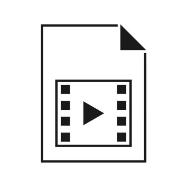 VIDEO Dosya Vektör Simgesi, Düz Tasarım Biçimi