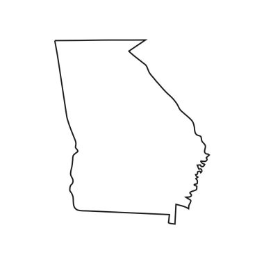 Beyaz arkaplanda Georgia haritası