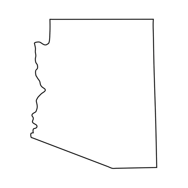 Arizona Haritası Beyaz Arkaplanda — Stok Vektör