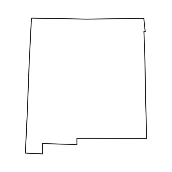 Mappa Del Nuovo Messico Sfondo Bianco — Vettoriale Stock
