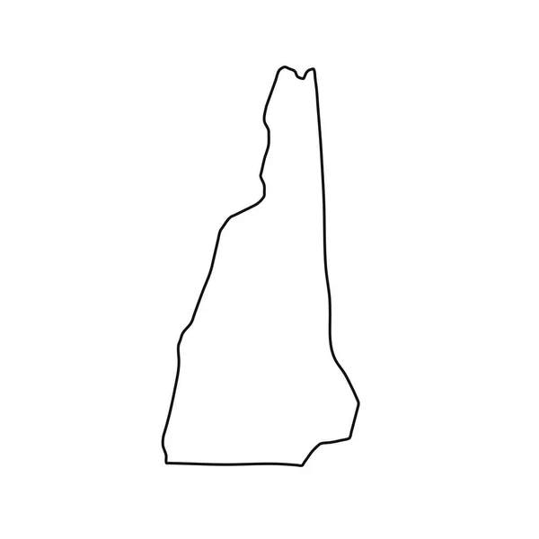 Beyaz Arkaplanda New Hampshire Haritası — Stok Vektör