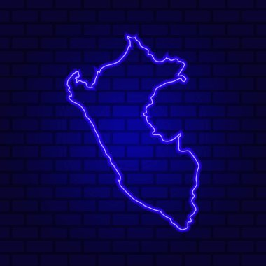 Tuğla duvarda parlayan neon tabela