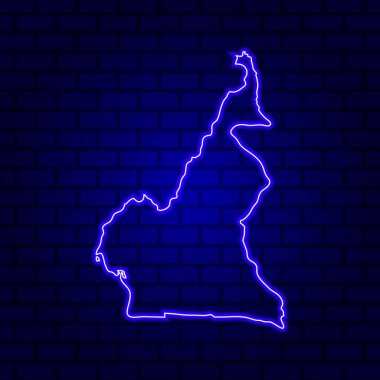 Duvarda parlayan parlak neon tabela