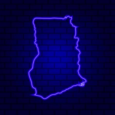 Tuğla duvar zemininde parlak neon tabela