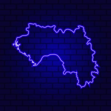 Tuğla duvar zemininde parlak neon tabela