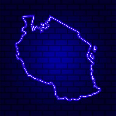 Tuğla duvar zemininde parlayan neon tabela