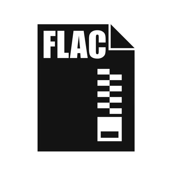 Flac Black File Vector Icon Flat Design Style — 스톡 벡터