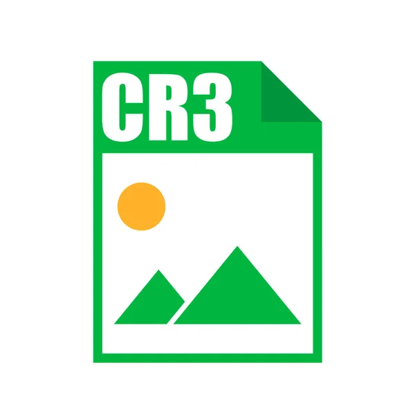 Cr3彩色文件图标 平面设计风格 — 图库矢量图片