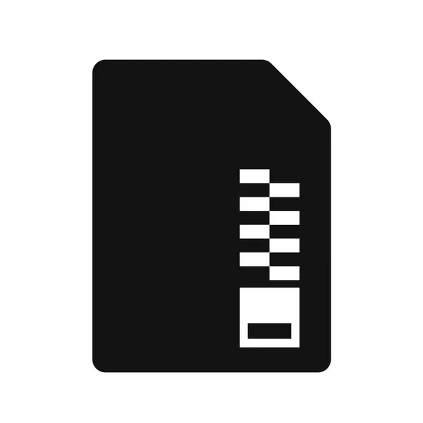 Archive Icône Fichier Noir Style Conception Plate — Image vectorielle