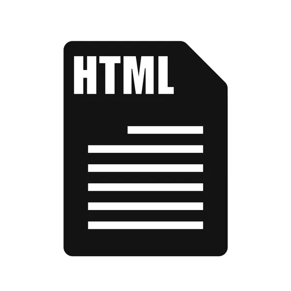 Htmlファイルベクトルアイコン フラットデザインスタイル — ストックベクタ
