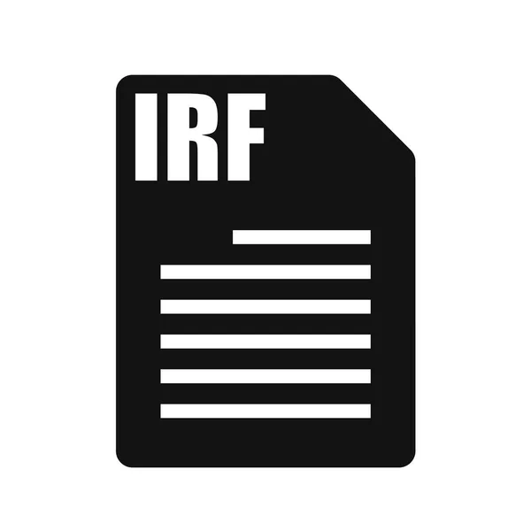 Irf File Vector Icon Flat Design Style — Stockový vektor