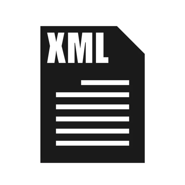 Xml Dateivektorsymbol Flaches Design — Stockvektor