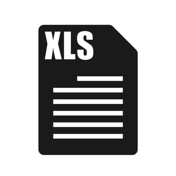 Xls Dateivektorsymbol Flacher Design Stil — Stockvektor