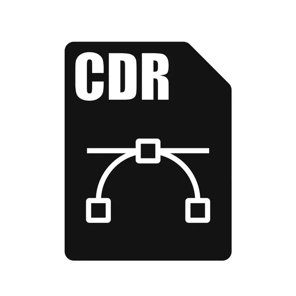 Icono Archivo Cdr Estilo Diseño Plano — Vector de stock