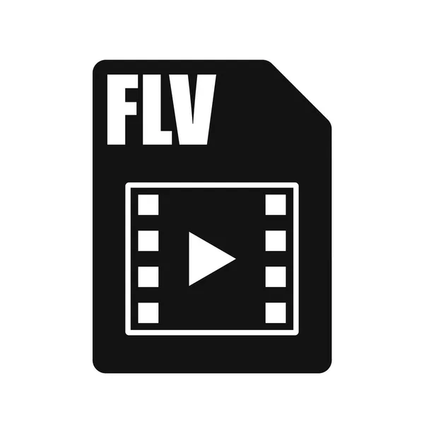 Flv Dateisymbol Flaches Design — Stockvektor