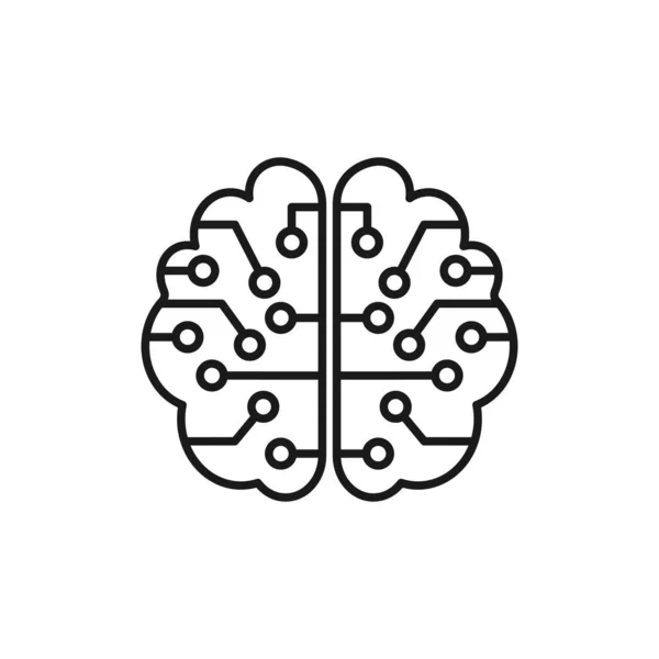 具有集成计算机芯片Cpu平面设计标志的人才 — 图库矢量图片