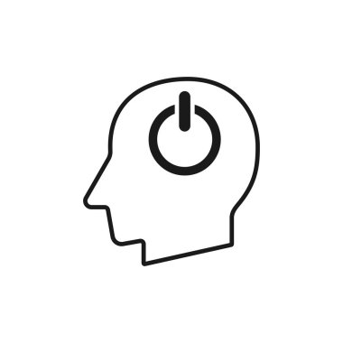 Silüet vektör illüstrasyonunu kapatan insan kafası