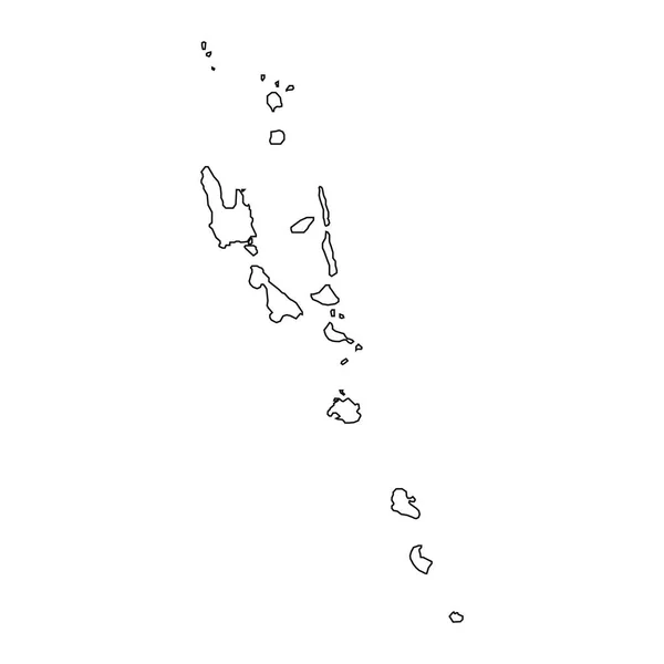Alto Mapa Vectorial Detallado Vanuatu — Vector de stock