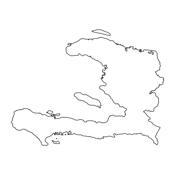 Υψηλή Λεπτομερής Διανυσματικός Χάρτης Αϊτή — Διανυσματικό Αρχείο