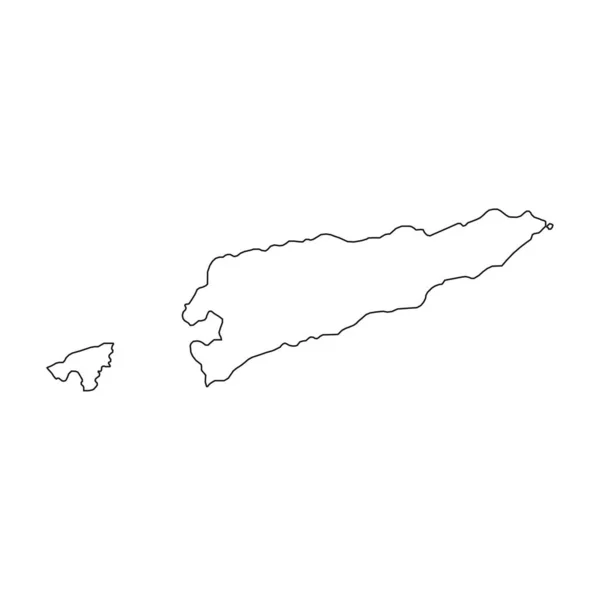 Высокая Детальная Векторная Карта Восточный Тимор — стоковый вектор