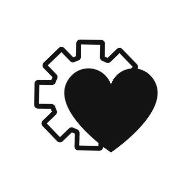 Gear Love Black Icon Logo Tasarım Elemanı