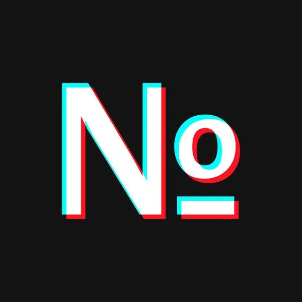 Символ Нумеро Соціальні Медіа Концепції Ізольовані Чорному — стоковий вектор