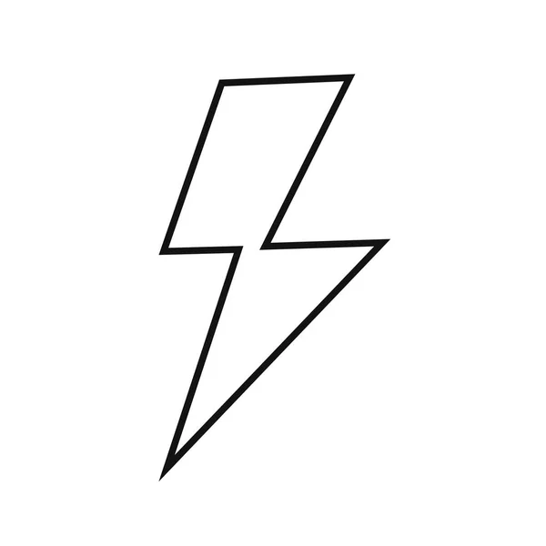 Simple Thunderbolt Icon Thunder Bolt High Voltage Sign — Vettoriale Stock