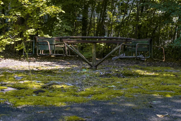 Rueda Fortuna Abandonada Parque Atracciones Pripyat Ucrania —  Fotos de Stock