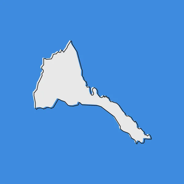 Vector Illustration Map Eritrea Blue Background — Stock Vector