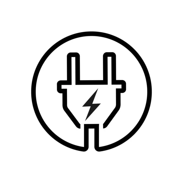 Simbolo Ricarica Elettrica Vettore Progettazione Piatta — Vettoriale Stock