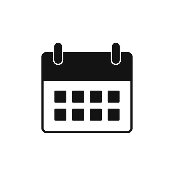 Icono Calendario Estilo Plano — Archivo Imágenes Vectoriales