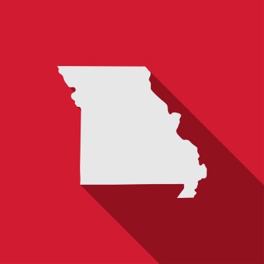 Missouri uzun gölgeli eyalet haritası