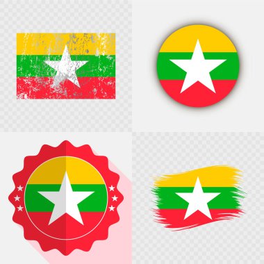 Myanmar Ulusal Bayrak Simgesi Koleksiyonu.